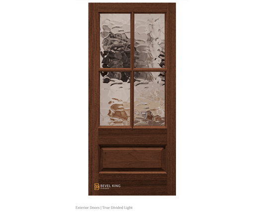 4 True divided Lite Exterior Door in Mahogany solid wood