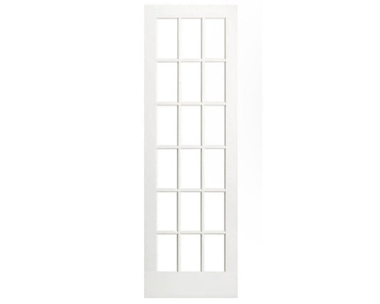 SimpliDoor 18 Lite French Door Primed White with Clear Glass 8/0