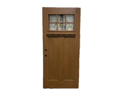 6 Lite pre-finished Craftsman Textured Fiberglass Exterior Door with Matching Vinyl Frame