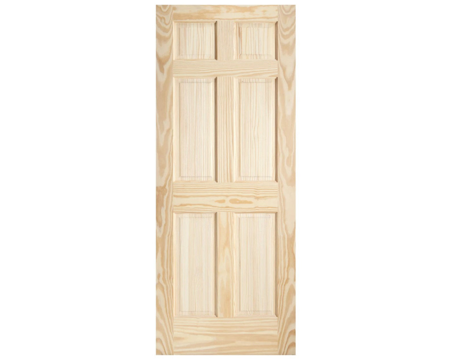 Raised Single Hip 6 Panel Pine Exterior Door