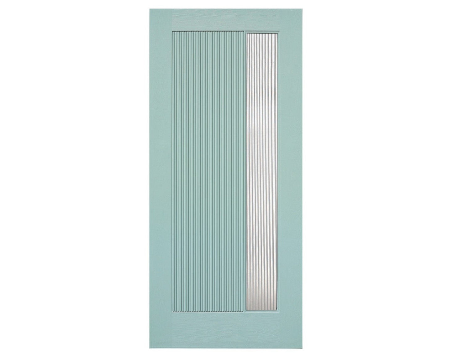 SimpliDoor Fiberglass Exterior Door with Reeded Glass