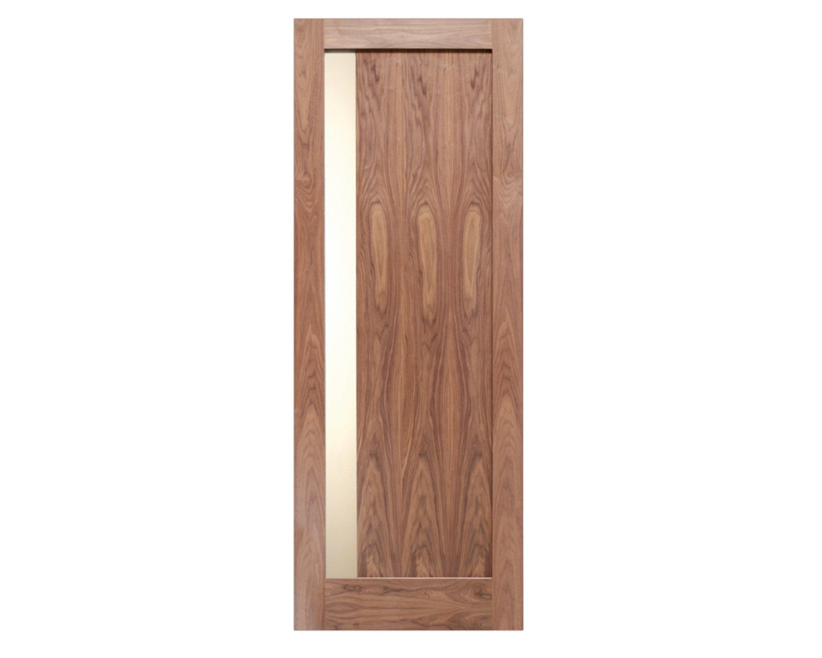 SimpliDoor Interior Modern Door with Frosted Glass in Walnut